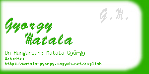 gyorgy matala business card